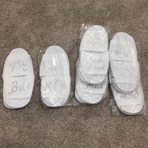 6 wedding party slides- Bride, MOH, 4 bridesmaid